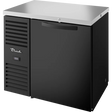 True TBR36-PTSZ1-L-B-S-S-1 36" 2 Solid Door Black Pass-Thru Back Bar Refrigerator