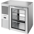True TBR36-PTSZ1-L-S-G-G-1 36" 2 Glass Door Stainless Steel Pass-Thru Back Bar Refrigerator