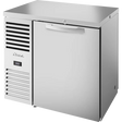 True TBR36-PTSZ1-L-S-S-S-1 36" 2 Solid Door Stainless Steel Pass-Thru Back Bar Refrigerator