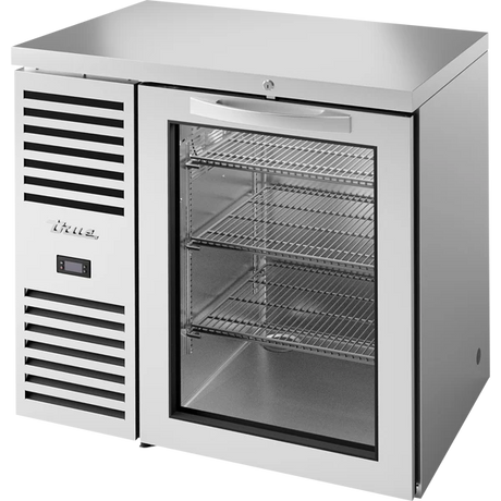 True TBR36-RISZ1-L-S-G-1 36" 1 Glass Door Stainless Steel Back Bar Refrigerator