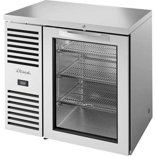 True TBR36-RISZ1-L-S-G-1 36" 1 Glass Door Stainless Steel Back Bar Refrigerator