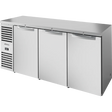 True TBR84-RISZ1-L-S-SSS-1 84" Stainless Steel 3 Solid Door Back Bar Refrigerator