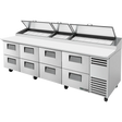 True TPP-AT-119D-8-HC 119 1/4" 8 Drawer Refrigerated Pizza Prep Table