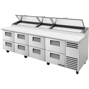 True TPP-AT-119D-8-HC 119 1/4" 8 Drawer Refrigerated Pizza Prep Table