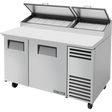 True TPP-AT-60-HC 60 1/4" 2 Door Refrigerated Pizza Prep Table