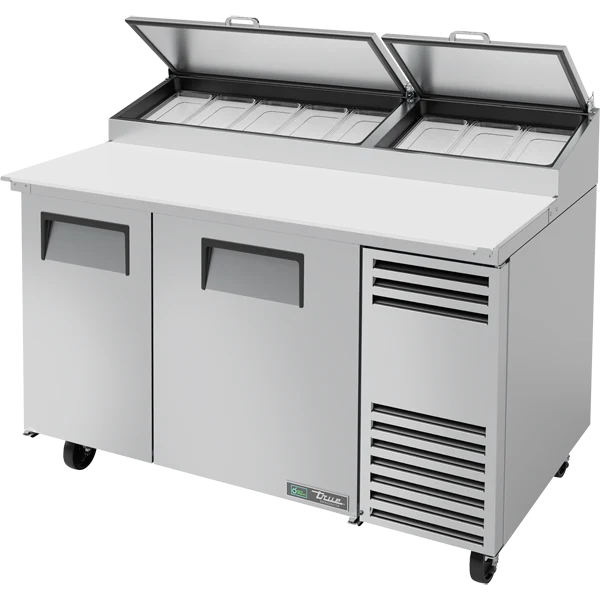 True TPP-AT-60-HC 60 1/4" 2 Door Refrigerated Pizza Prep Table