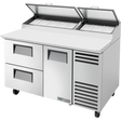 True TPP-AT-60D-2-HC 60 1/4" 1 Door 2 Drawer Refrigerated Pizza Prep Table