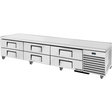 True TRCB-110-HC 110" Refrigerated Chef Base with 6 Drawers