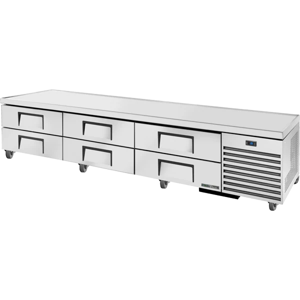 True TRCB-110-HC 110" Refrigerated Chef Base with 6 Drawers