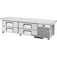 True TRCB-79-86-HC 86 1/4" Refrigerated Chef Base with 4 Drawers