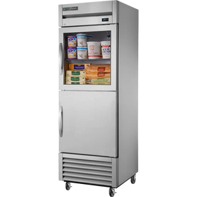 True TS-23-1-G-1-HC 27" Stainless Steel Combination Half Door Reach-In Refrigerator