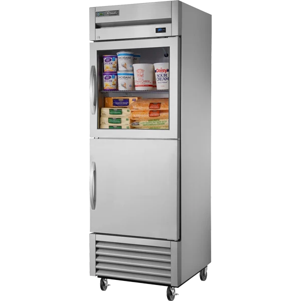 True TS-23-1-G-1-HC 27" Stainless Steel Combination Half Door Reach-In Refrigerator