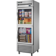 True TS-23G-2-HC 27" Stainless Steel Glass Half Door Reach-In Refrigerator