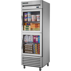True TS-23G-2-HC 27" Stainless Steel Glass Half Door Reach-In Refrigerator