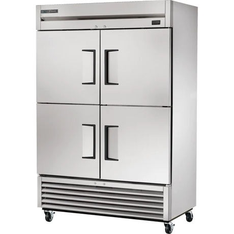 True TS-49-4-HC 54 1/8" Stainless Steel Solid Half Door Reach-In Refrigerator