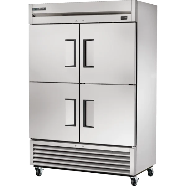 True TS-49-4-HC 54 1/8" Stainless Steel Solid Half Door Reach-In Refrigerator