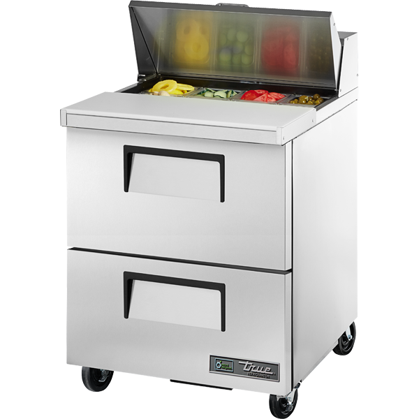 True TSSU-27-08D-2-HC Refrigerated Sandwich Prep Table with 2 Drawers