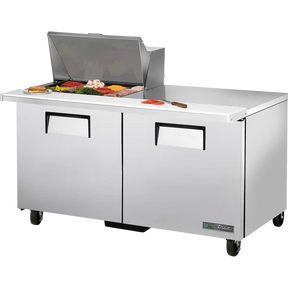 True TSSU-60-12M-B-HC 60 3/8" 2 Door Mega Top Refrigerated Sandwich Prep Table