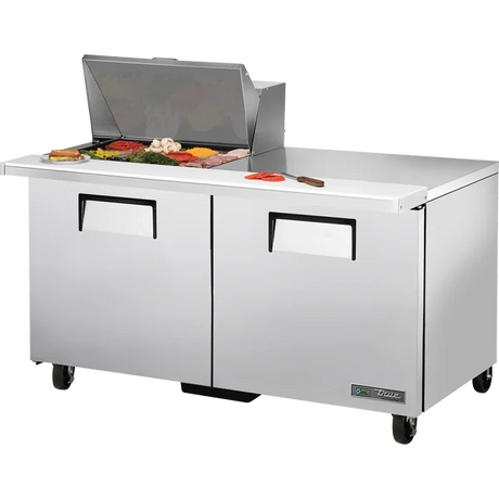 True TSSU-60-12M-B-HC 60 3/8" 2 Door Mega Top Refrigerated Sandwich Prep Table