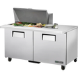 True TSSU-60-15M-B-HC 60 3/8" 2 Door Mega Top Refrigerated Sandwich Prep Table