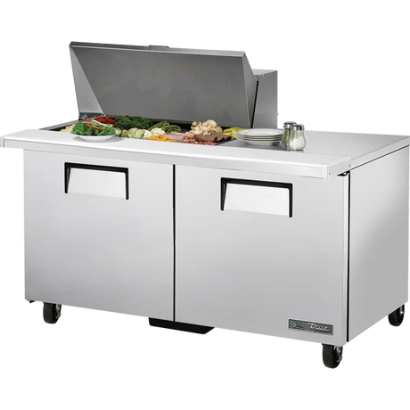 True TSSU-60-15M-B-HC 60 3/8" 2 Door Mega Top Refrigerated Sandwich Prep Table