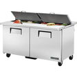 True TSSU-60-16-DS-ST-HC Dual Sided Refrigerated Sandwich Prep Table