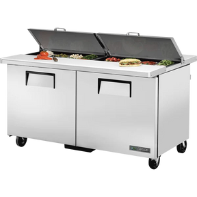 True TSSU-60-16-DS-ST-HC Dual Sided Refrigerated Sandwich Prep Table