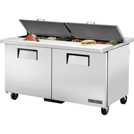 True TSSU-60-16-DS-ST-HC Dual Sided Refrigerated Sandwich Prep Table