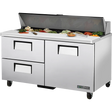 True TSSU-60-16D-2-HC 60 3/8" 1 Door 2 Drawer Refrigerated Sandwich Prep Table