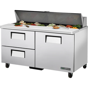 True TSSU-60-16D-2-HC 60 3/8" 1 Door 2 Drawer Refrigerated Sandwich Prep Table