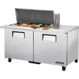 True TSSU-60-18M-B-HC 60 3/8" 2 Door Mega Top Refrigerated Sandwich Prep Table
