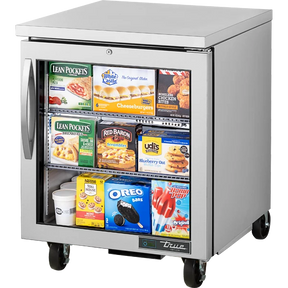 True TUC-27FG-HC 27 5/8 inch undercounter glass door freezer