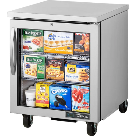 True TUC-27FG-HC 27 5/8 inch undercounter glass door freezer