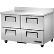 True TWT-48D-4-HC 48 3/8" Worktop Refrigerator with 4 Drawers