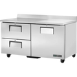 True TWT-60D-2-HC 60 3/8" Worktop Refrigerator with 2 Drawers