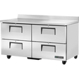 True TWT-60D-4-HC 60 3/8" Worktop Refrigerator with 4 Drawers