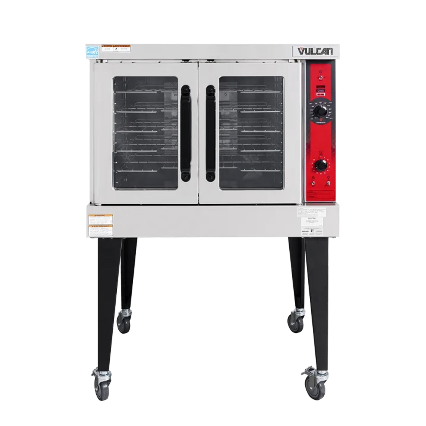 Vulcan VC4GD Natural Gas Single Deck Full Size Gas Convection Oven with Solid State Controls and Legs - 50,000 BTU