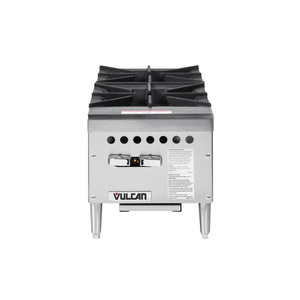 Vulcan VCRH12-1 Natural Gas 12" 2 Burner Countertop Range / Hot Plate - 50,000 BTU