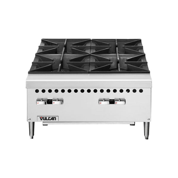 Vulcan VCRH24-1 Natural Gas 24" 4 Burner Countertop Range / Hot Plate - 100,000 BTU