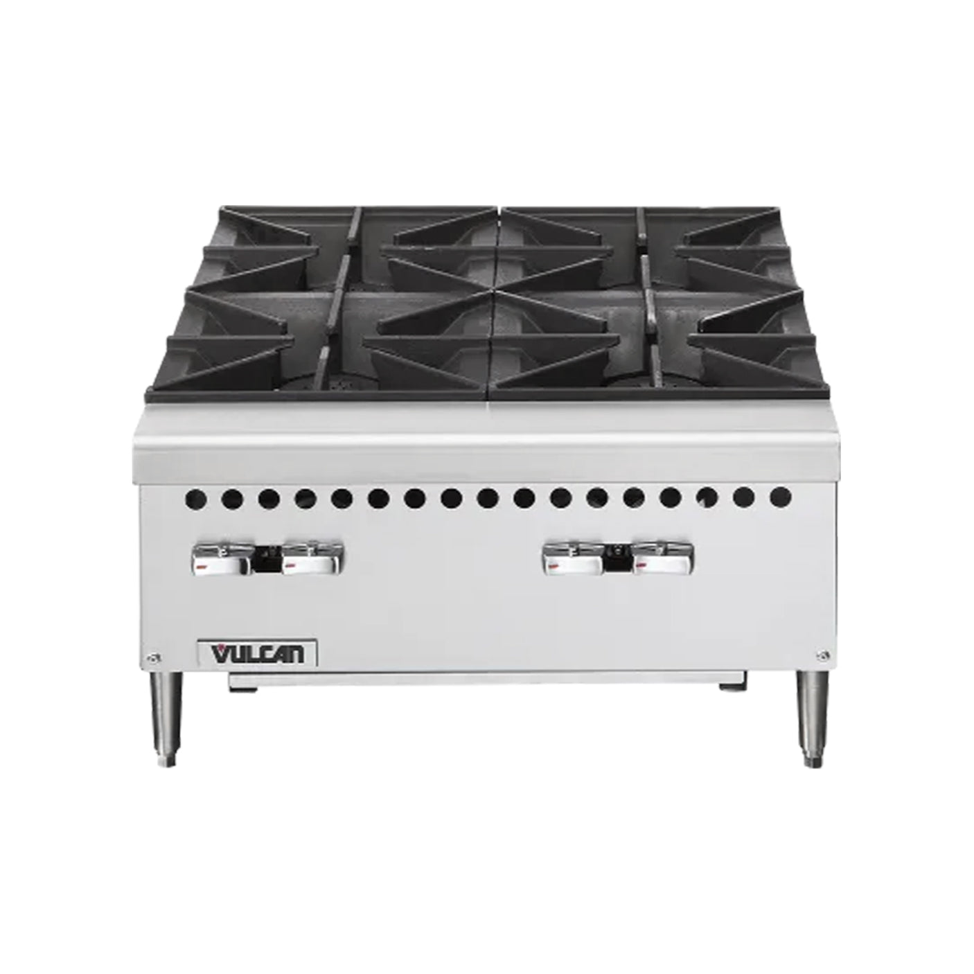 Vulcan VCRH24 Natural Gas 24" 4 Burner Countertop Range / Hot Plate - 100,000 BTU