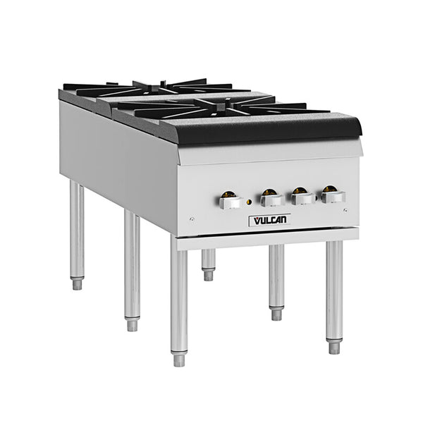 Vulcan VSP200F Natural Gas 2 Burner Stock Pot Range - 220,000 BTU