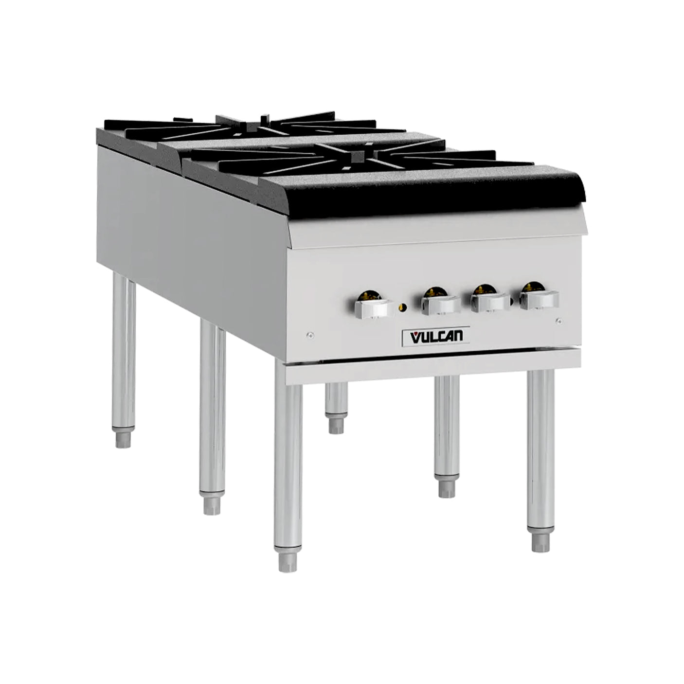 Vulcan VSP200F Natural Gas 2 Burner Stock Pot Range - 220,000 BTU
