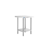 ChefAsst 24" x 24" CA-WTSS-2424-316 16-Gauge 304 Stainless Steel Commercial Work Table with 304 Stainless Steel Legs and Undershelf