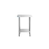 ChefAsst 24" x 24" CA-WTSS-2424-316 16-Gauge 304 Stainless Steel Commercial Work Table with 304 Stainless Steel Legs and Undershelf