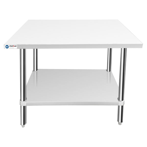 ChefAsst 24" x 36" 16-Gauge 304 Stainless Steel Commercial Work Table with 201 Stainless Steel Legs and Undershelf