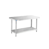 ChefAsst 24" x 48" CA-WTS-2448-316 16-Gauge 304 Stainless Steel Commercial Work Table with 201 Stainless Steel Legs and Undershelf