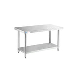 ChefAsst 24" x 48" CA-WTS-2448-418 18-Gauge 430 Stainless Steel Commercial Work Table with Galvanzied Legs and Undershelf
