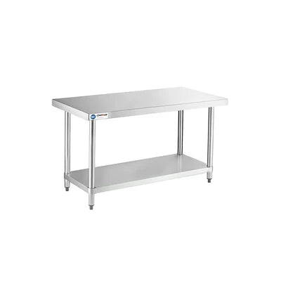 ChefAsst 24" x 48" CA-WTS-2448-418 18-Gauge 430 Stainless Steel Commercial Work Table with Galvanzied Legs and Undershelf