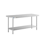 ChefAsst 24" x 72" CA-WTSS-2472-316 16-Gauge 304 Stainless Steel Commercial Work Table with 304 Stainless Steel Legs and Undershelf