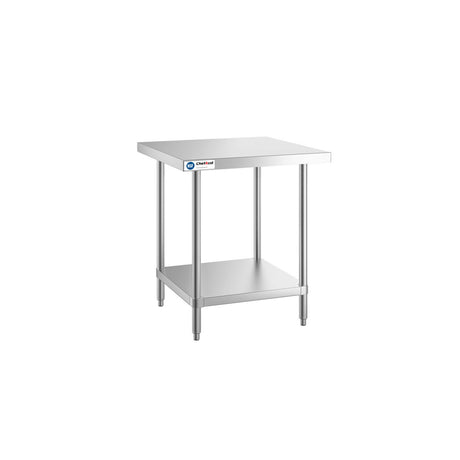 ChefAsst 30" x 30" CA-WTSS-3030-316 16-Gauge 304 Stainless Steel Commercial Work Table with 304 Stainless Steel Legs and Undershelf